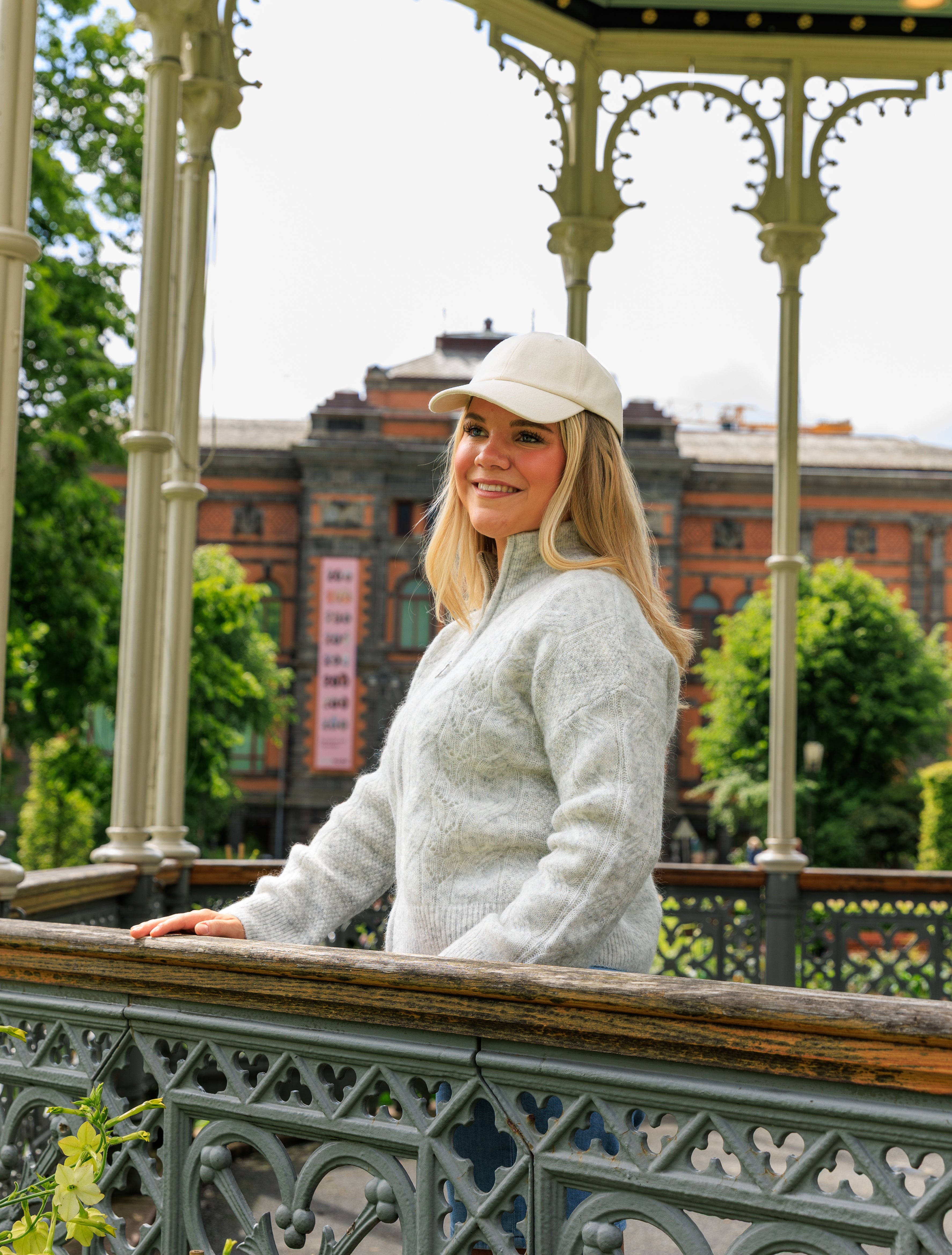 Vera Zip strikket Cardigan - Grå/ Light Grey Melange